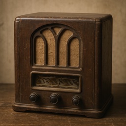 Bild von einem alten Röhrenradio